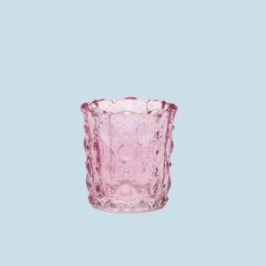 Mini Cut Glass Votive - Pink - Illumina Candle Supplies
