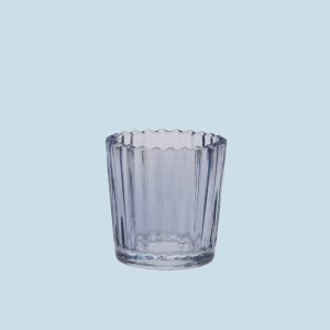 Mini Cut Glass Votive - Smokey Grey - Illumina Candle Supplies