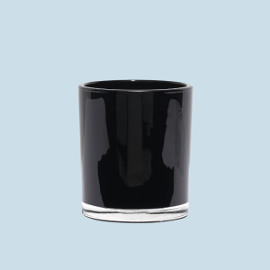 Black Luxe Thick-Walled Glass Candle Jar