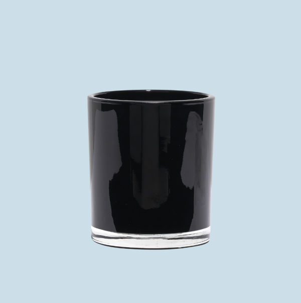 Black Luxe Thick-Walled Glass Candle Jar